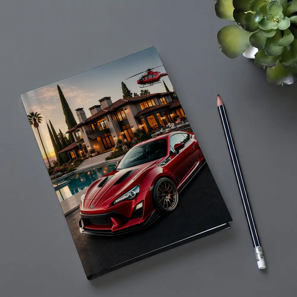 Toyota GT86 Red Coupe Mansion Sunset – Notebooks