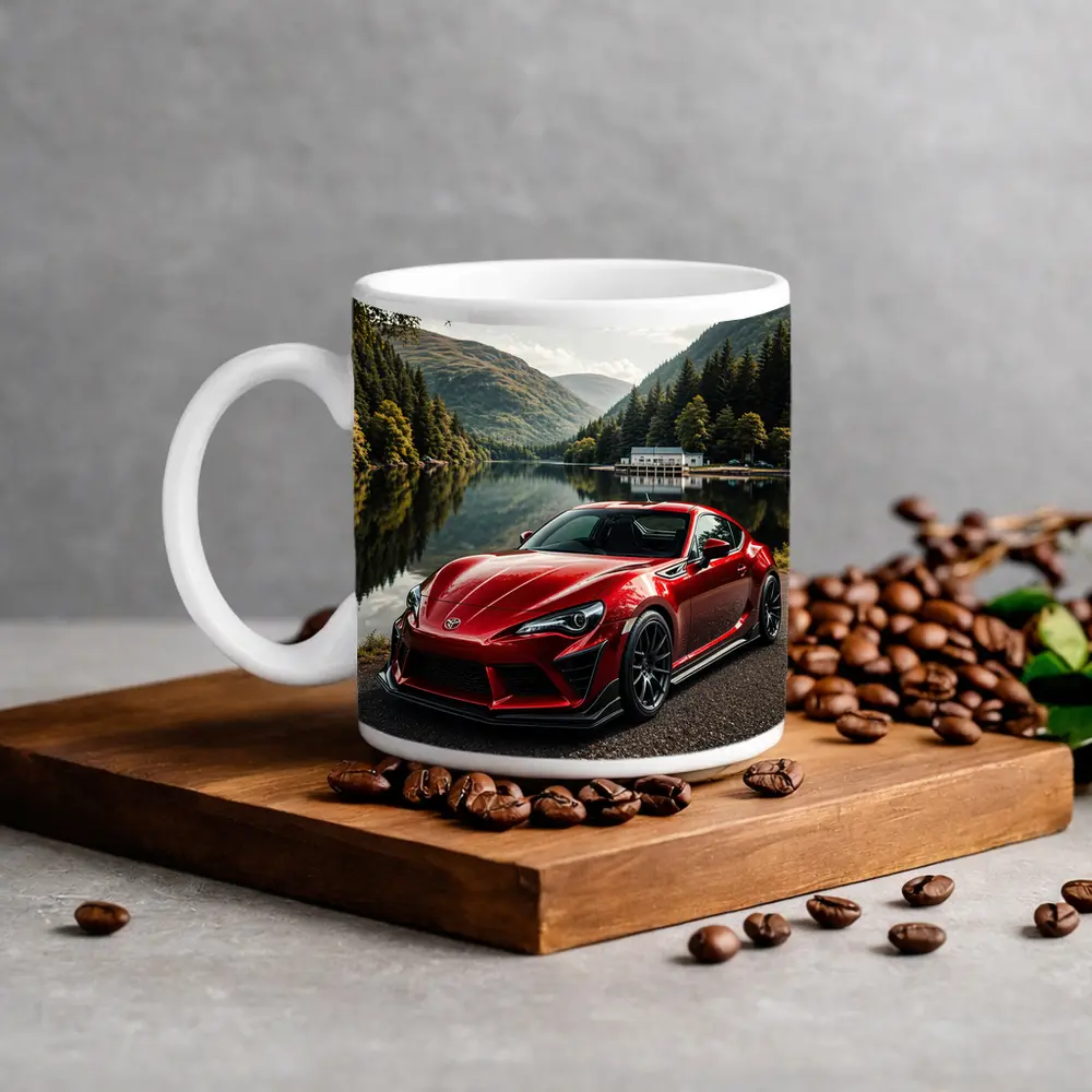 Toyota GT86 Red Coupe By Mountain Lake – Mugs
