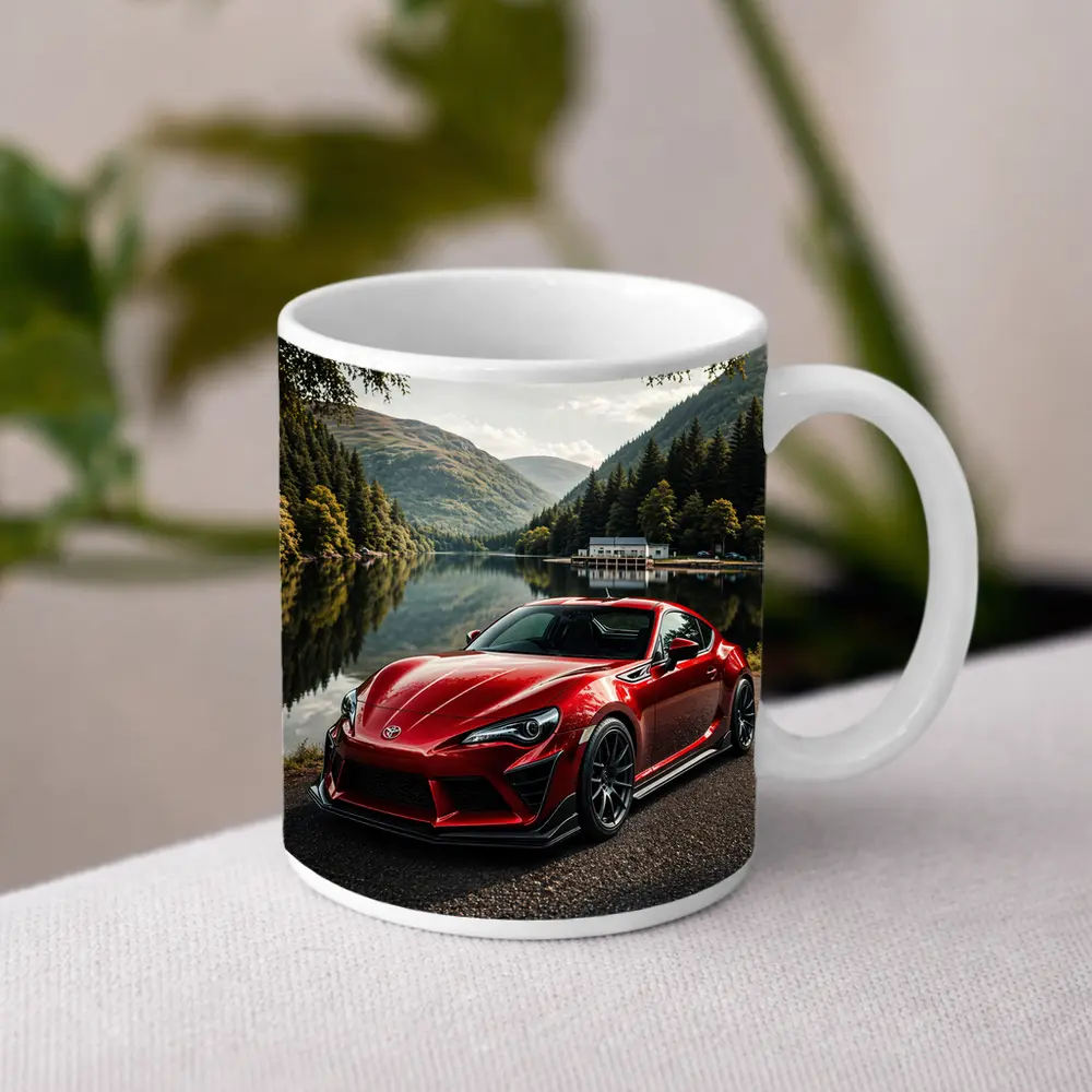 Toyota GT86 Red Coupe By Mountain Lake – Mugs