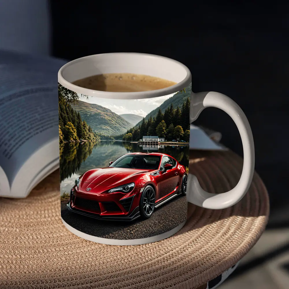 Toyota GT86 Red Coupe By Mountain Lake – Mugs