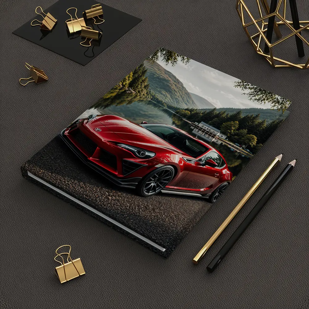 Toyota GT86 Red Coupe By Mountain Lake – Notebooks