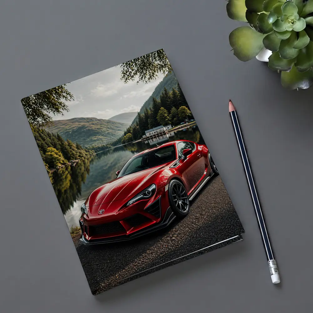 Toyota GT86 Red Coupe By Mountain Lake – Notebooks