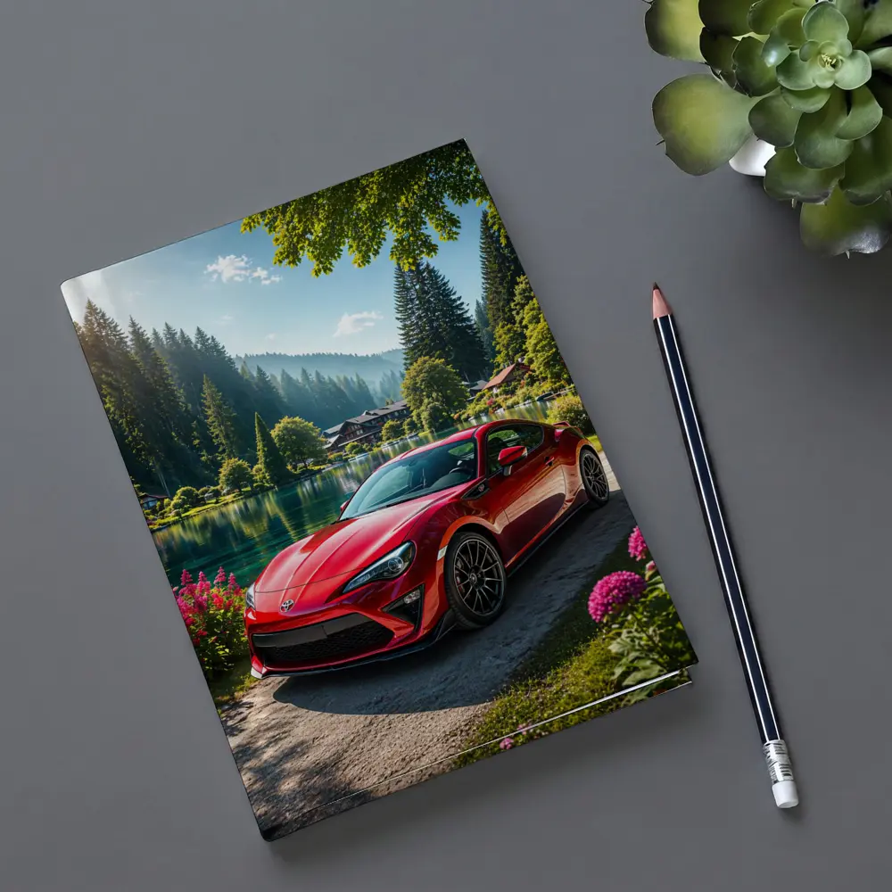 Toyota GT86 Red Coupe By Lake – Notebooks