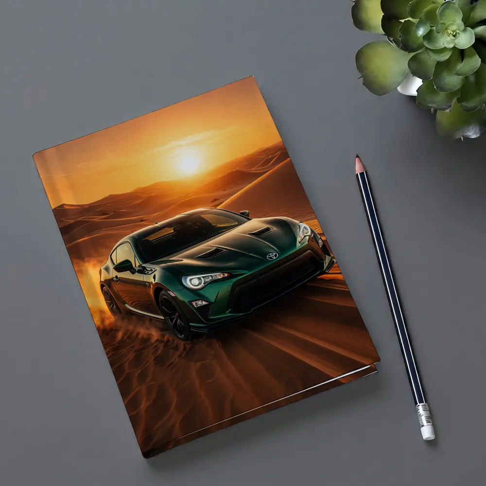Toyota GT86 Green Coupe Desert Sunset – Notebooks