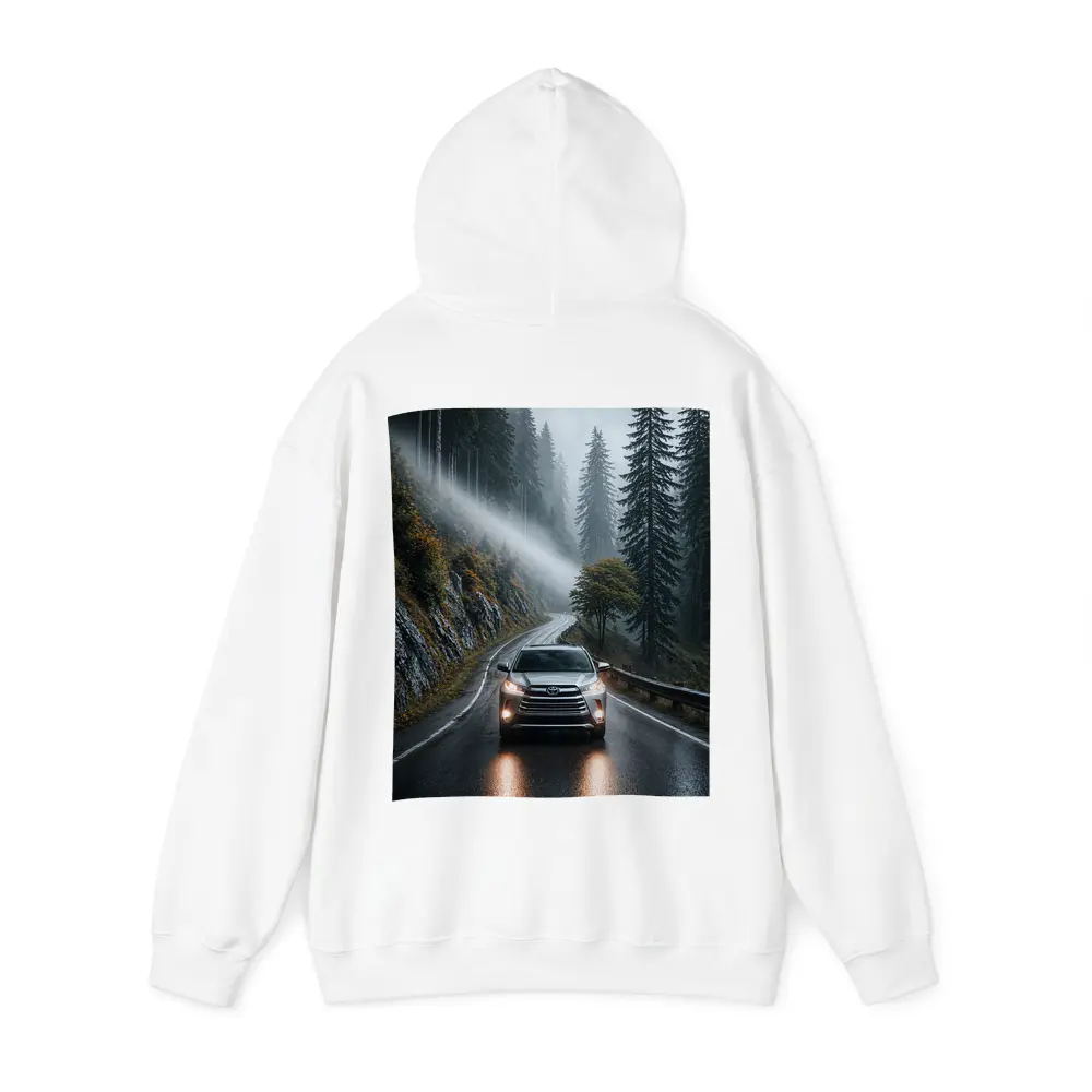 Toyota Highlander SUV Rainy Forest Road – Hoodies