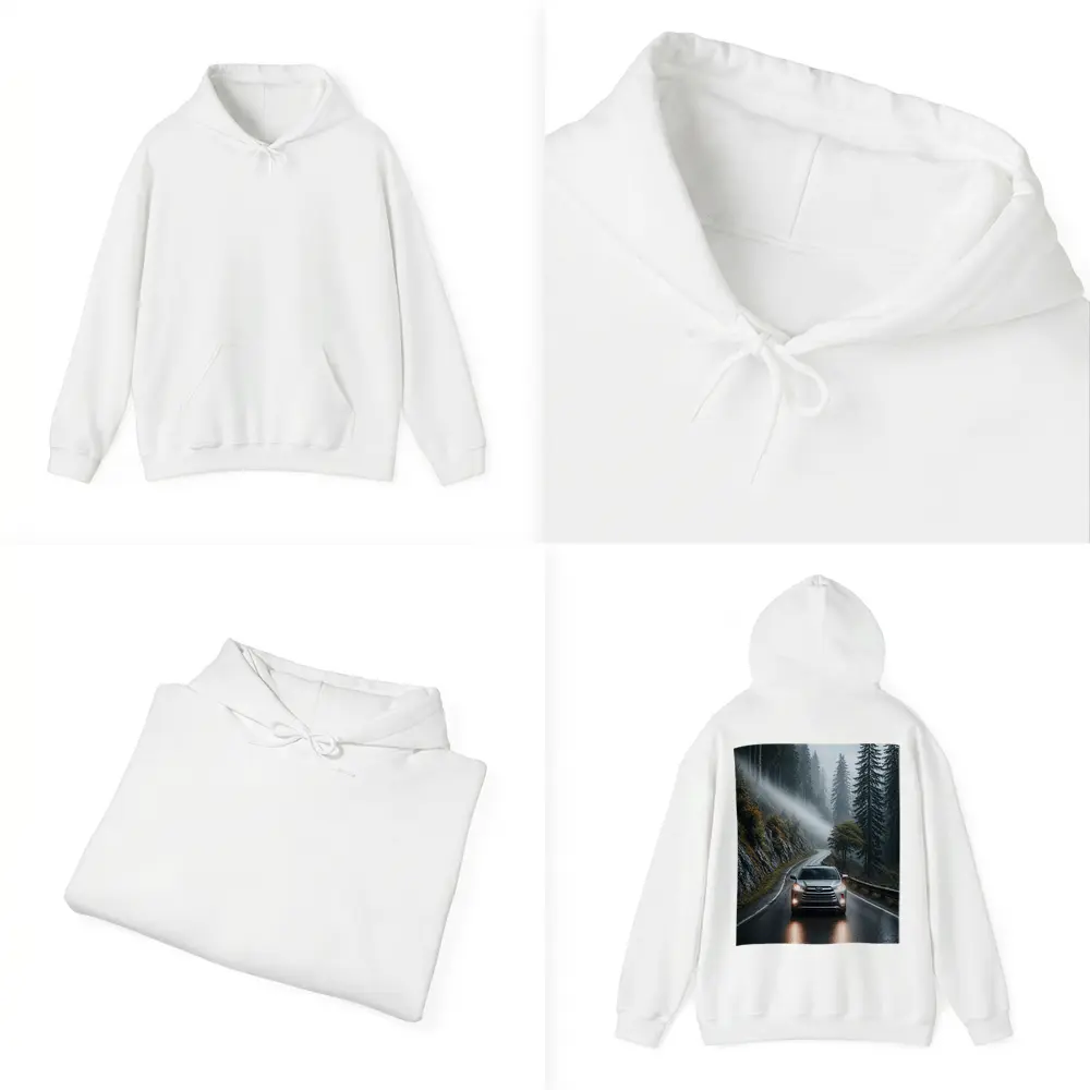 Toyota Highlander SUV Rainy Forest Road – Hoodies
