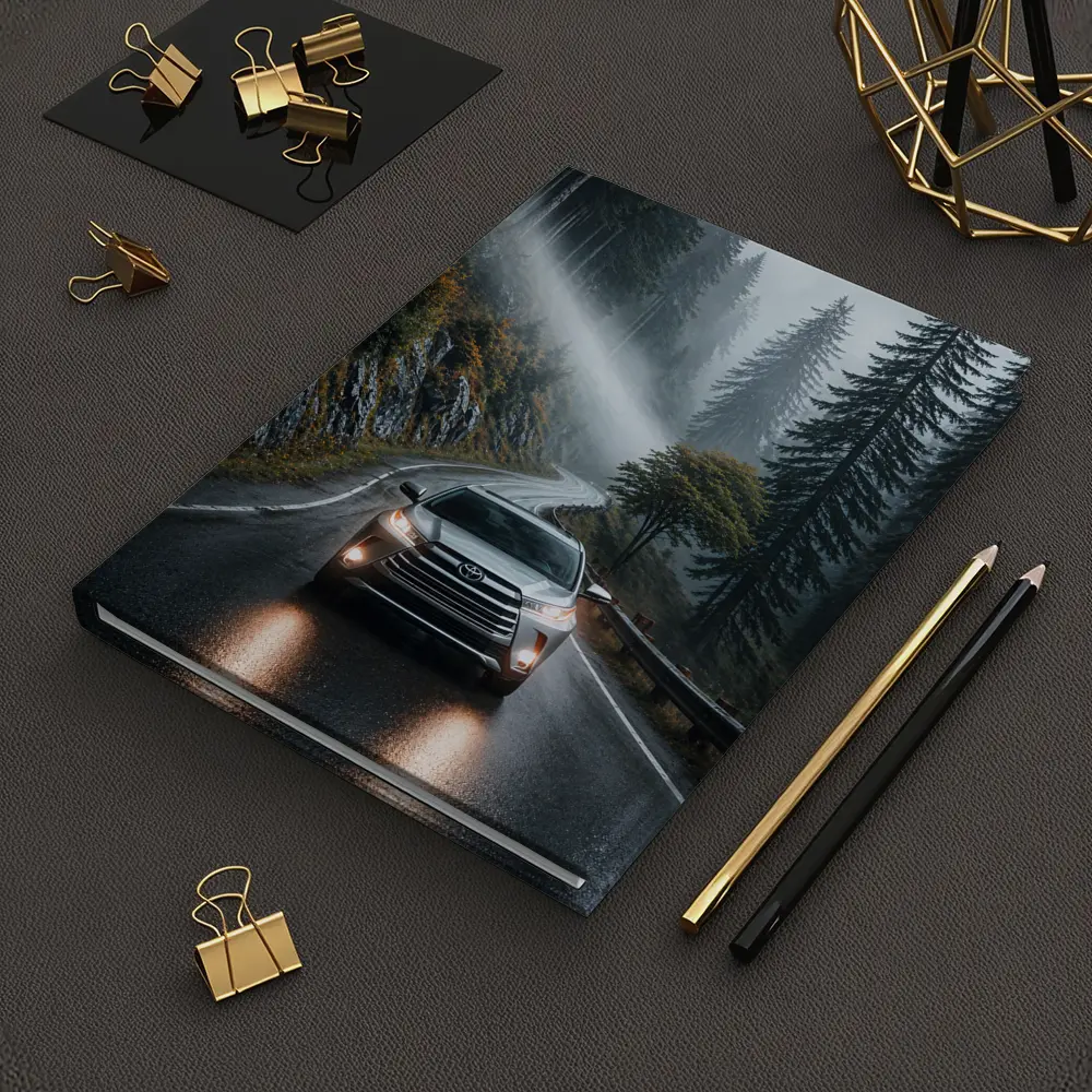 Toyota Highlander SUV Rainy Forest Road – Notebooks