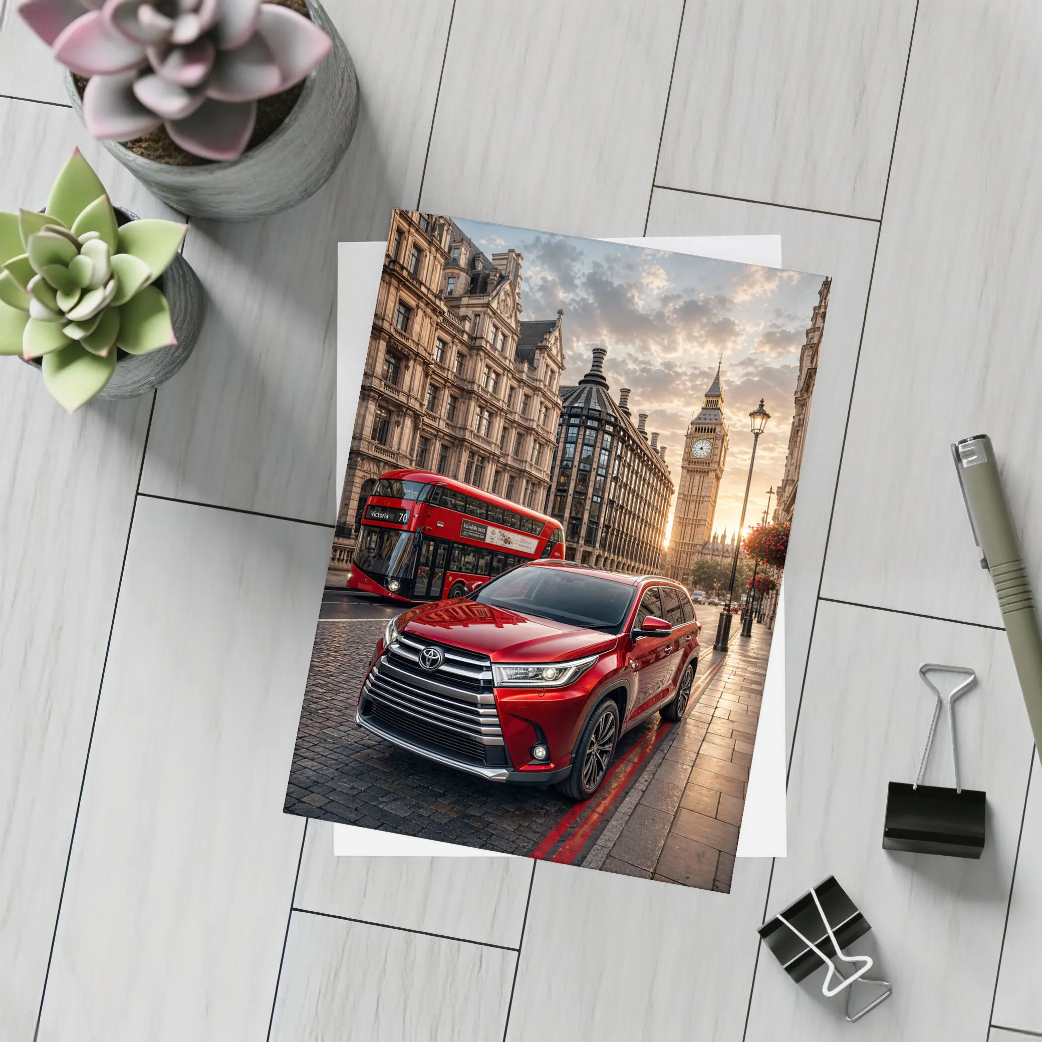 Toyota Highlander SUV London Big Ben – Postcards