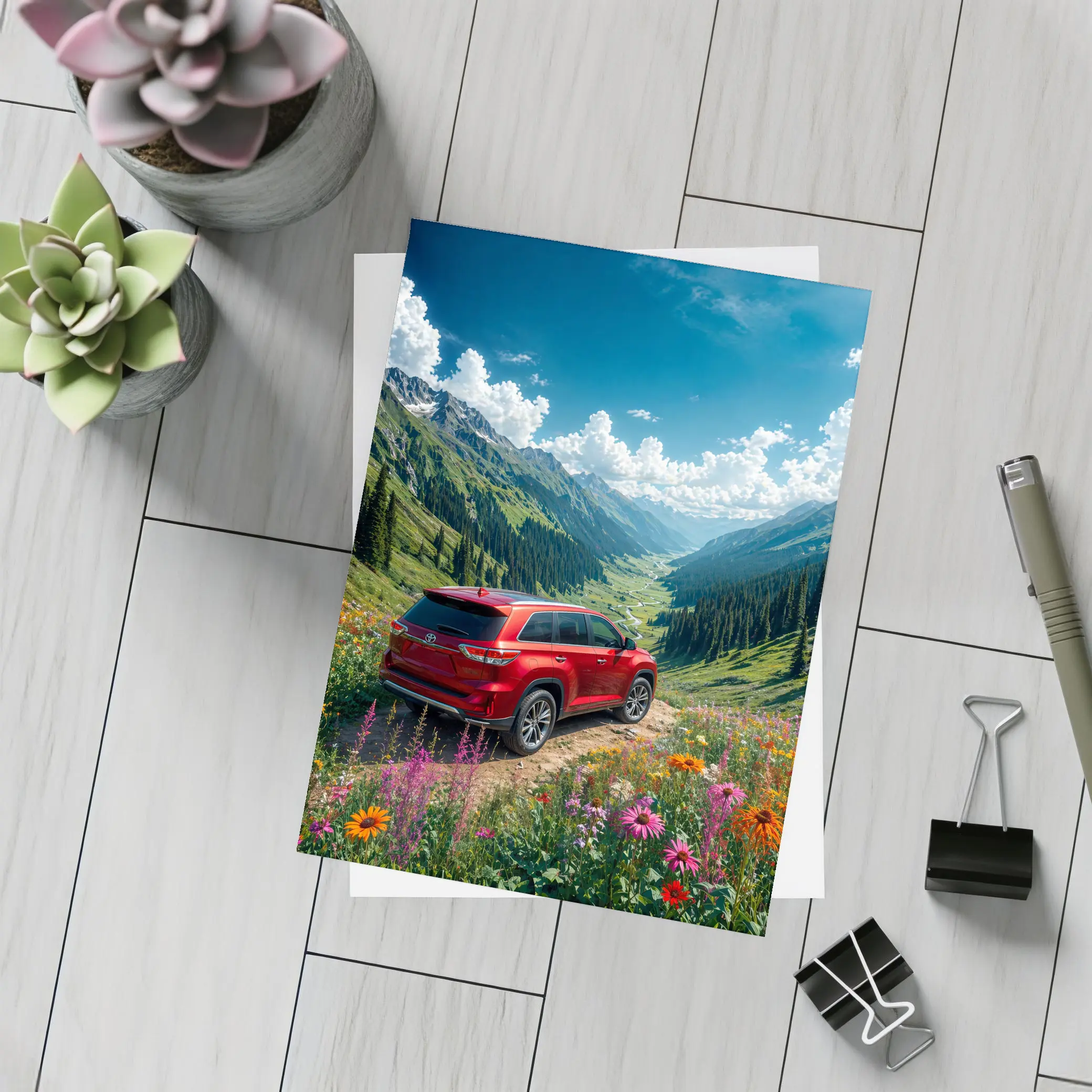 Toyota Highlander Red SUV Mountain Valley – Postcards