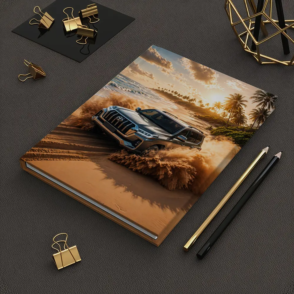 Toyota Land Cruiser Tearing Through Beach Sand – Notebooks