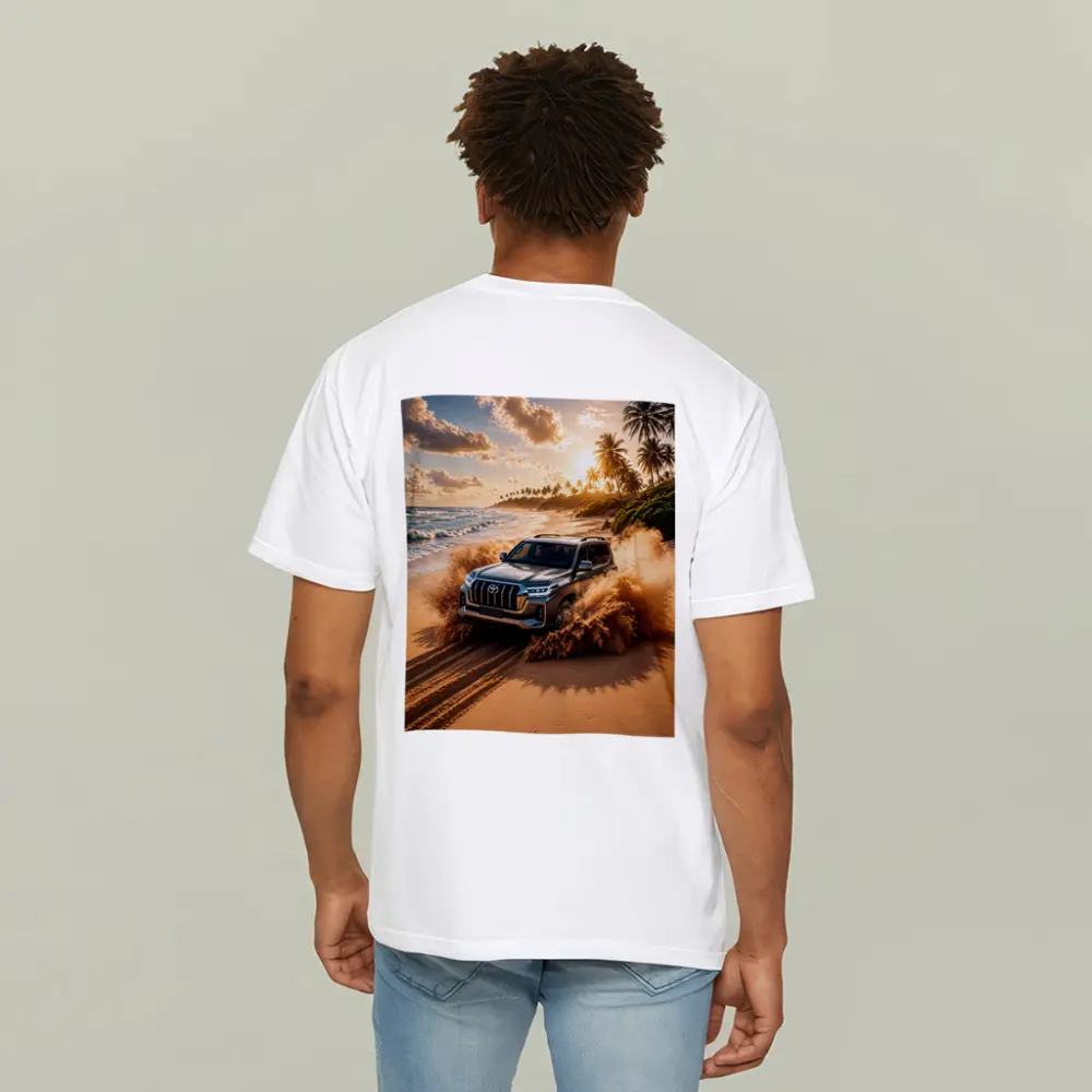 Toyota Land Cruiser Tearing Through Beach Sand – T-Shirts