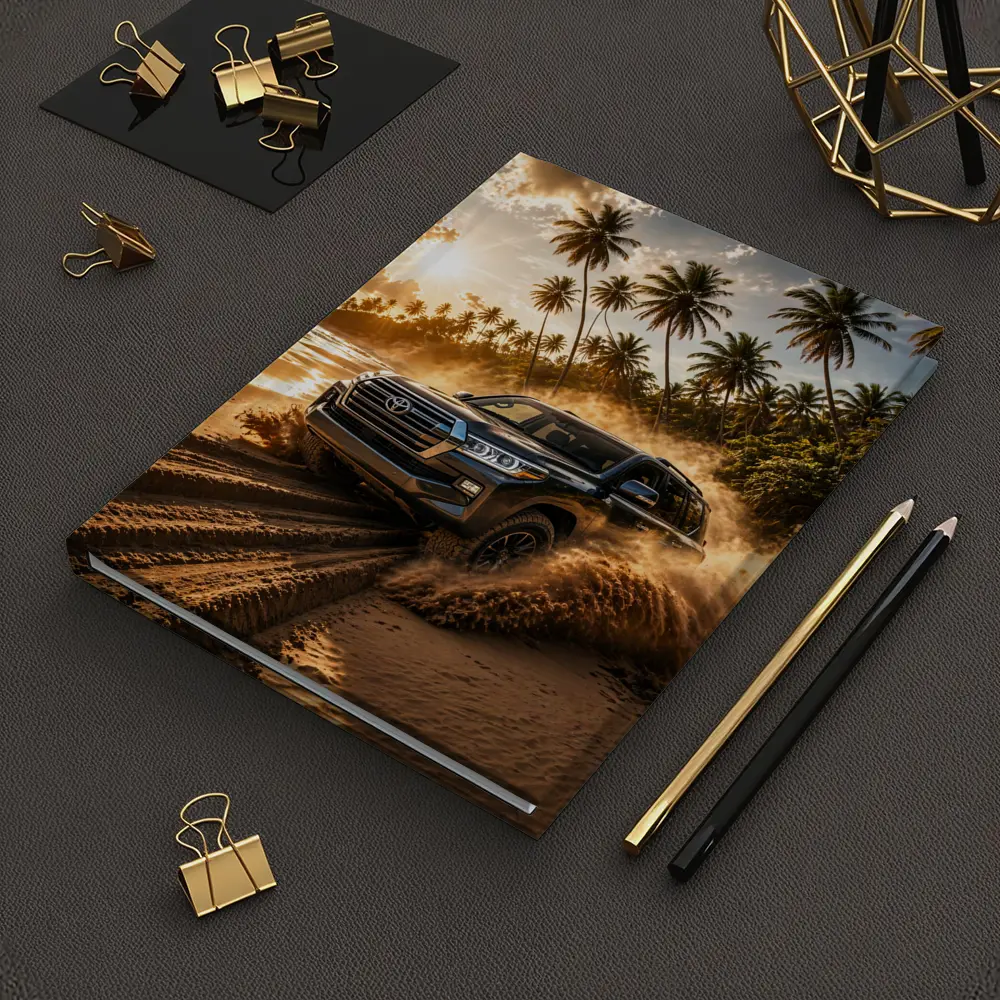 Toyota Land Cruiser Tearing Through Sandy Beach – Notebooks