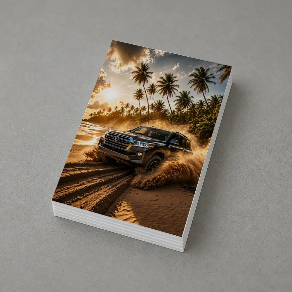 Toyota Land Cruiser Tearing Through Sandy Beach – Postcards