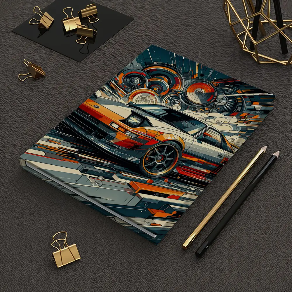 Toyota MR2 Abstract Geometric Art Print – Notebooks