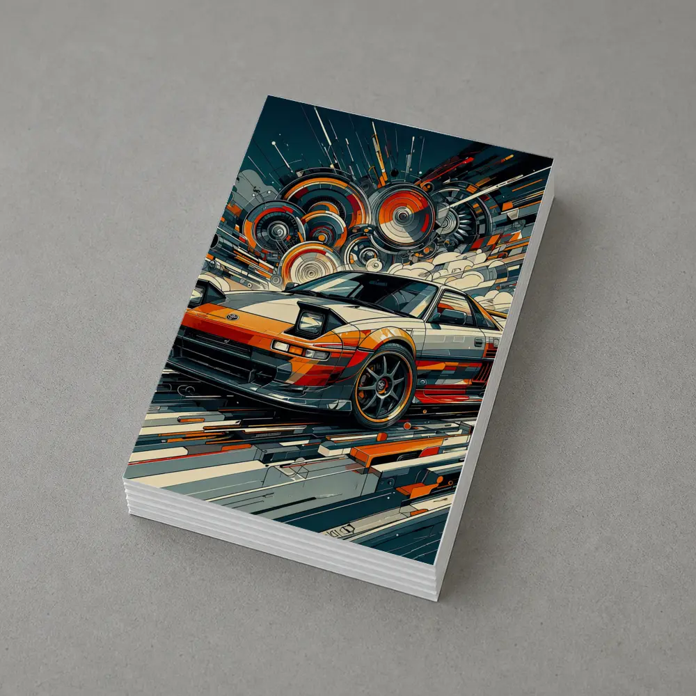 Toyota MR2 Abstract Geometric Art Print – Postcards