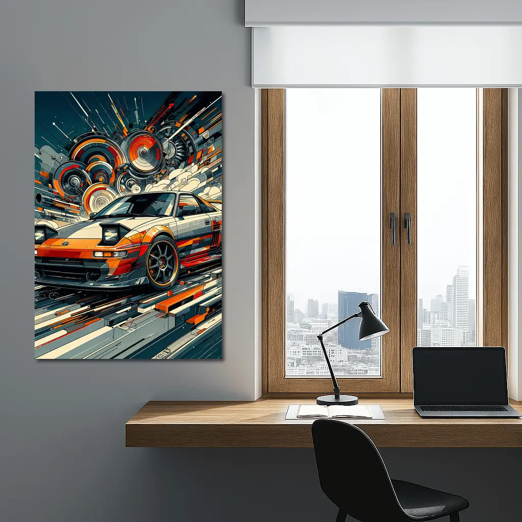 Toyota MR2 Abstract Geometric Art Print – Wall Art