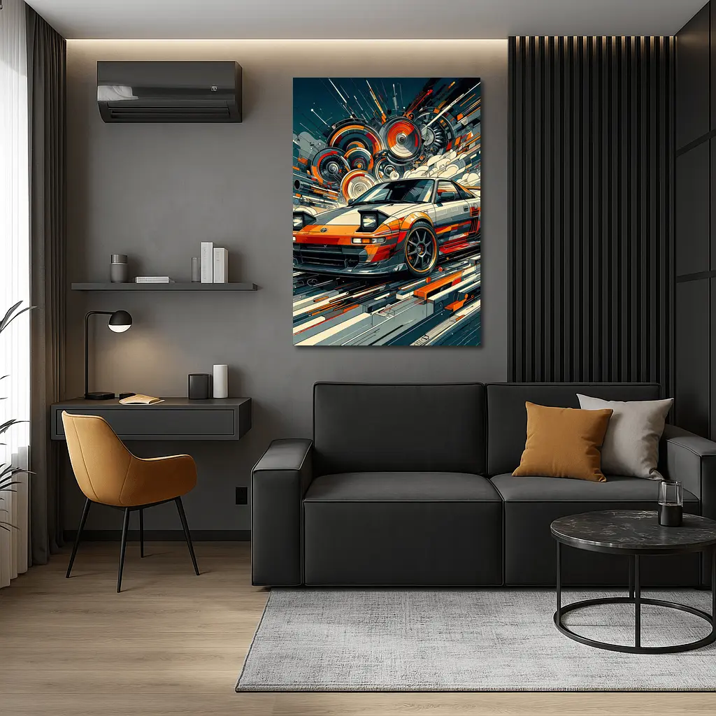 Toyota MR2 Abstract Geometric Art Print – Wall Art