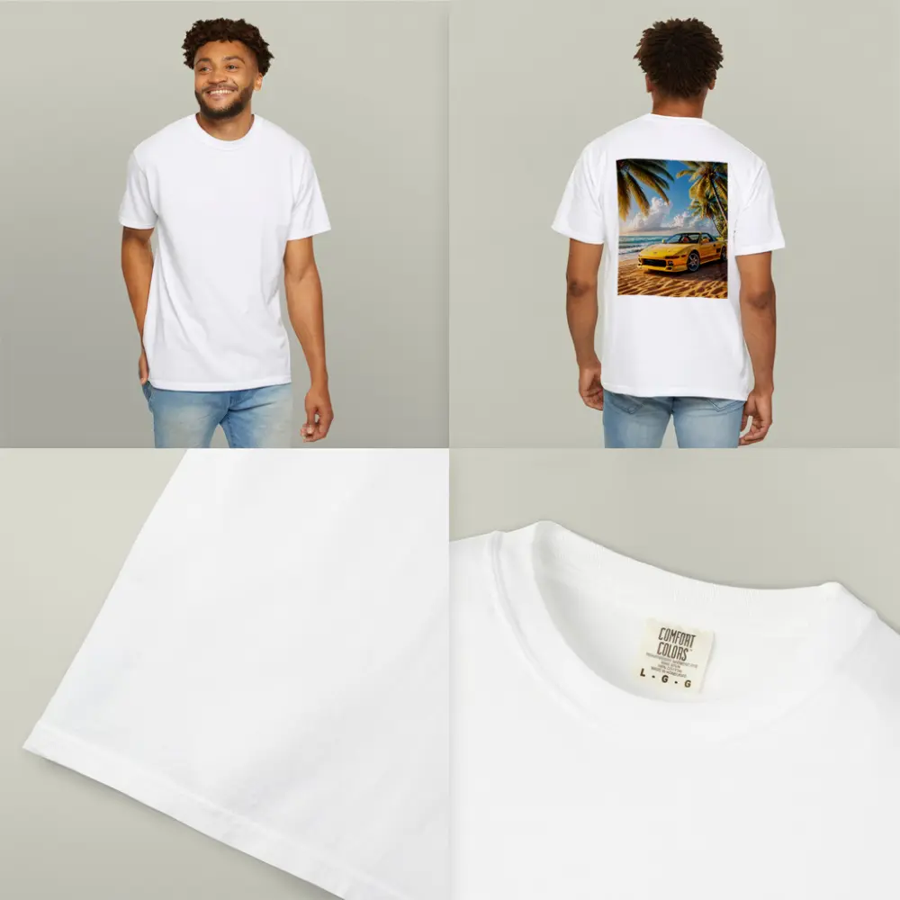 Toyota MR2 Yellow Sports Car Beach – T-Shirts