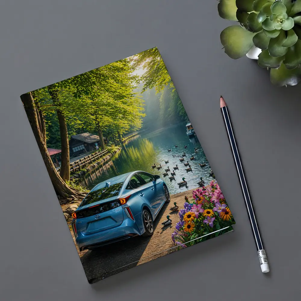 Toyota Prius Blue Parked By Forest River – Notebooks