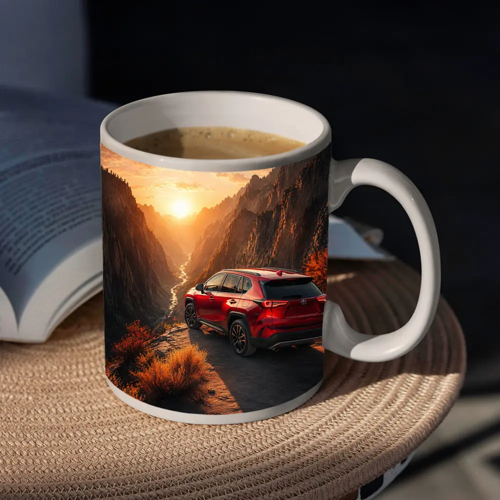 Toyota RAV4 Red SUV Canyon Sunset – Mugs