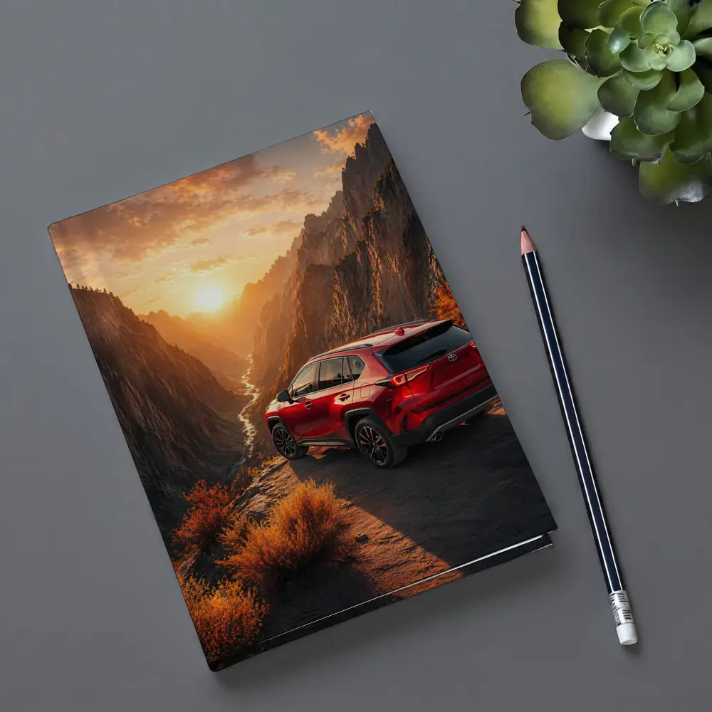 Toyota RAV4 Red SUV Canyon Sunset – Notebooks