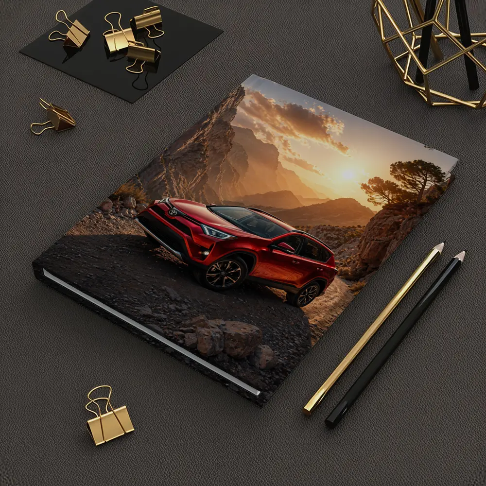 Toyota RAV4 Red SUV Mountain Canyon Sunset – Notebooks