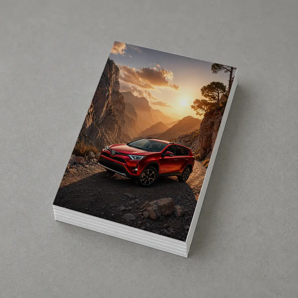 Toyota RAV4 Red SUV Mountain Canyon Sunset – Postcards