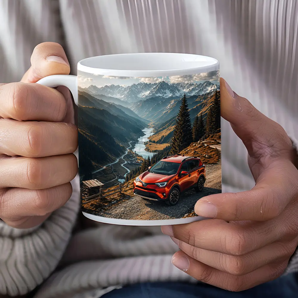 Toyota RAV4 Red SUV Mountain Valley – Mugs