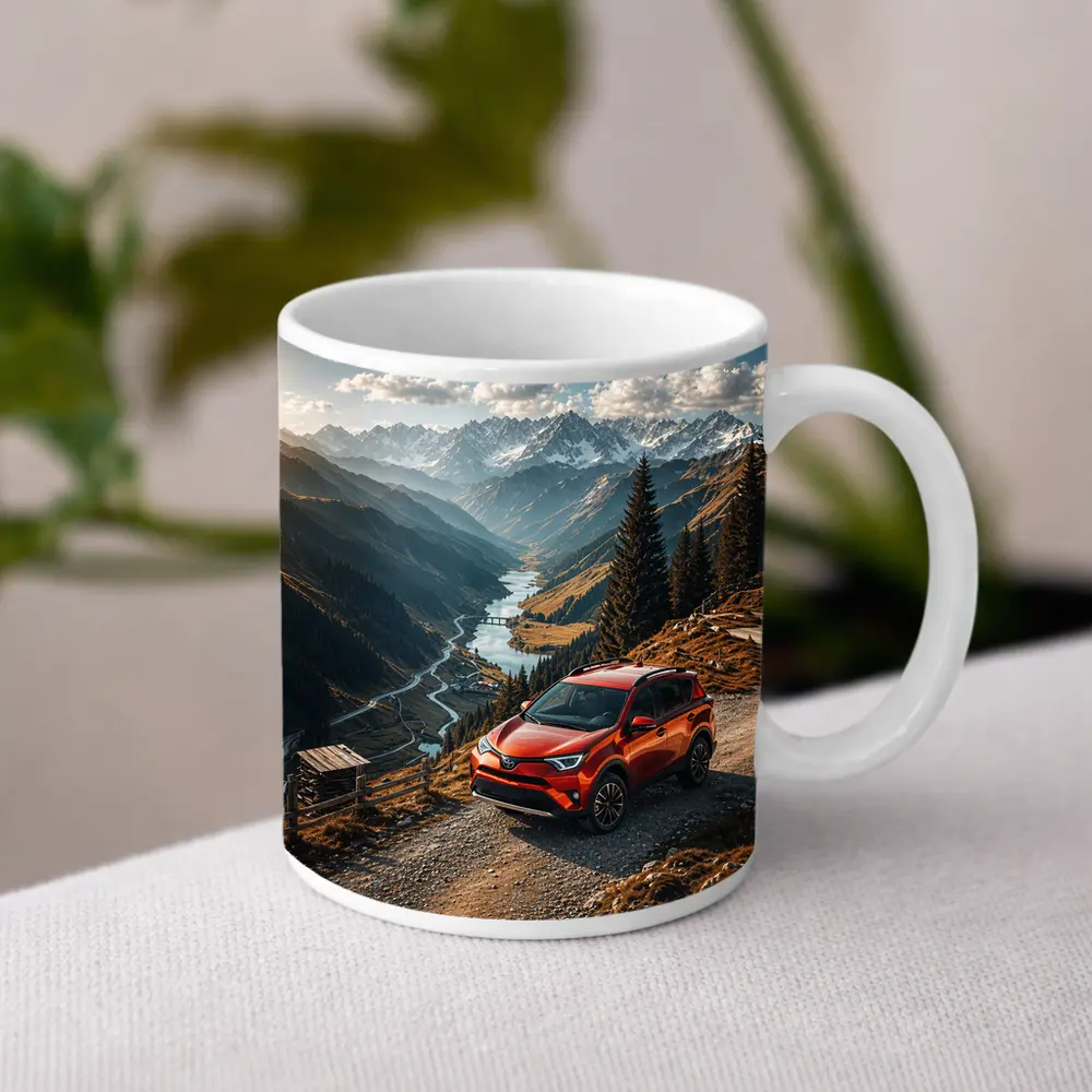 Toyota RAV4 Red SUV Mountain Valley – Mugs