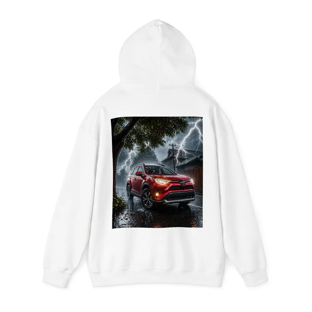 Toyota RAV4 Red SUV Lightning Storm – Hoodies