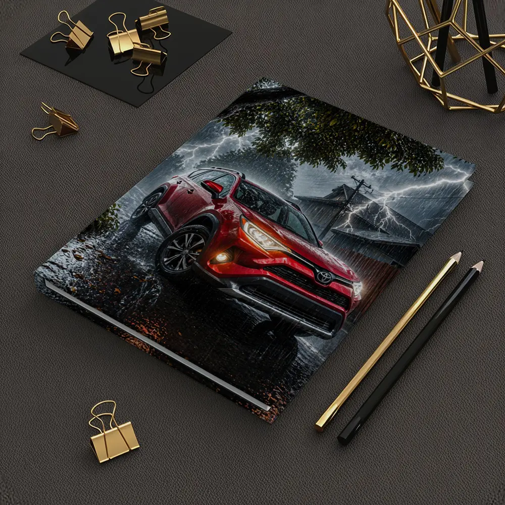 Toyota RAV4 Red SUV Lightning Storm – Notebooks