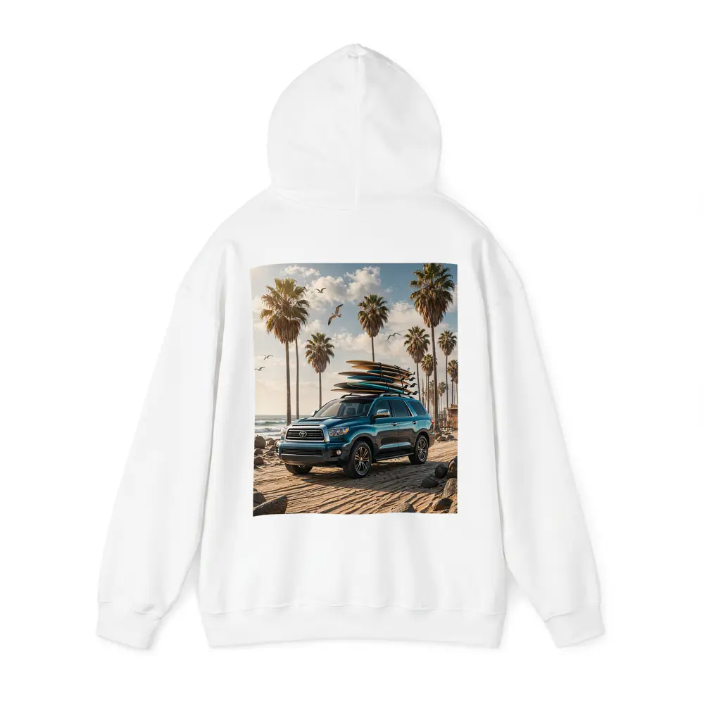 Toyota Sequoia SUV Parked at Sunny Beach – Hoodies