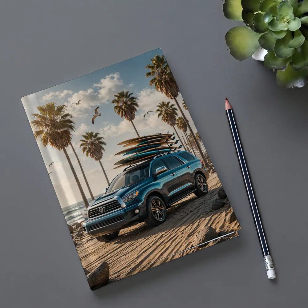 Toyota Sequoia SUV Parked at Sunny Beach – Notebooks