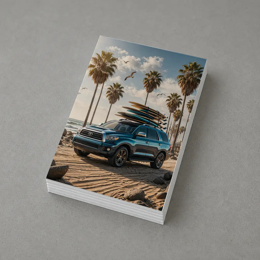 Toyota Sequoia SUV Parked at Sunny Beach – Postcards