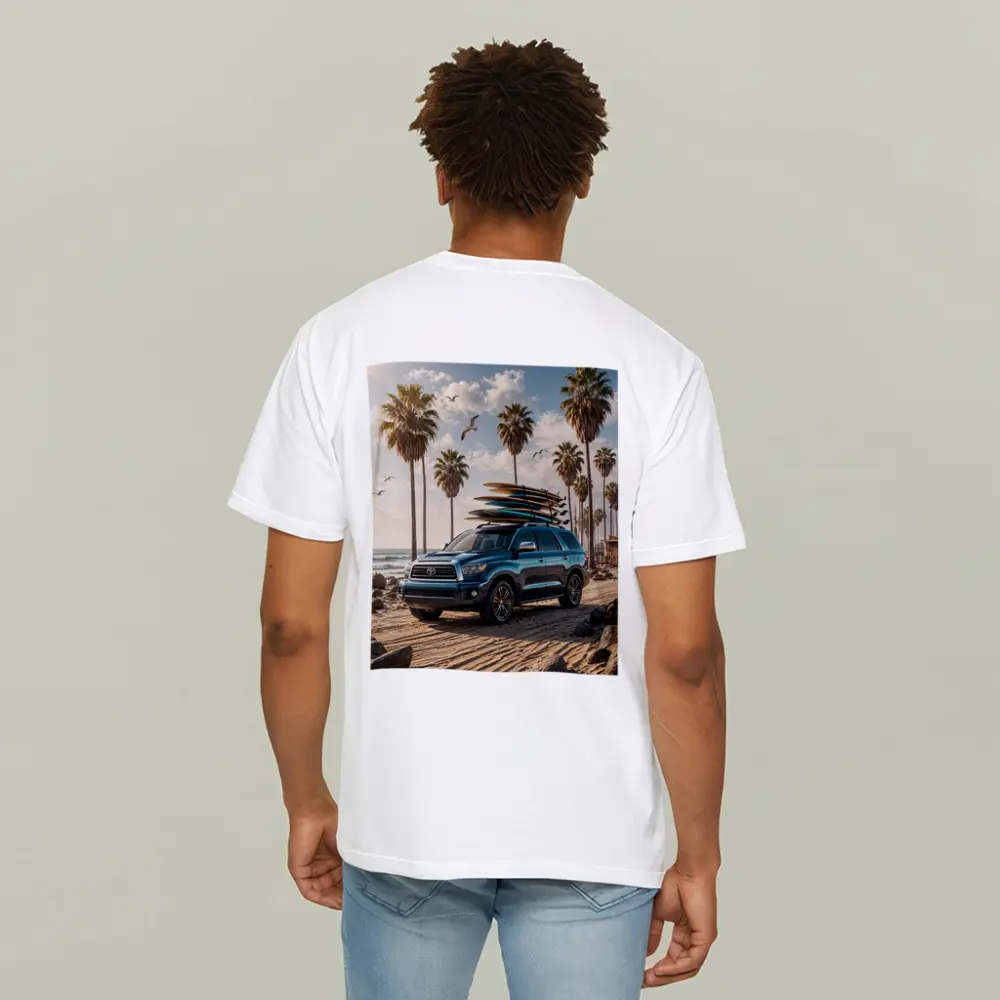 Toyota Sequoia SUV Parked at Sunny Beach – T-Shirts