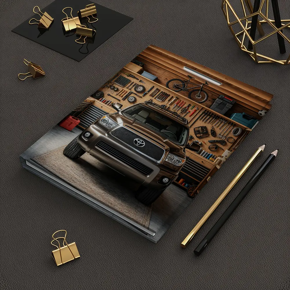 Toyota Sequoia SUV Parked Inside Garage – Notebooks