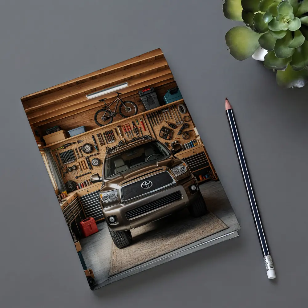 Toyota Sequoia SUV Parked Inside Garage – Notebooks