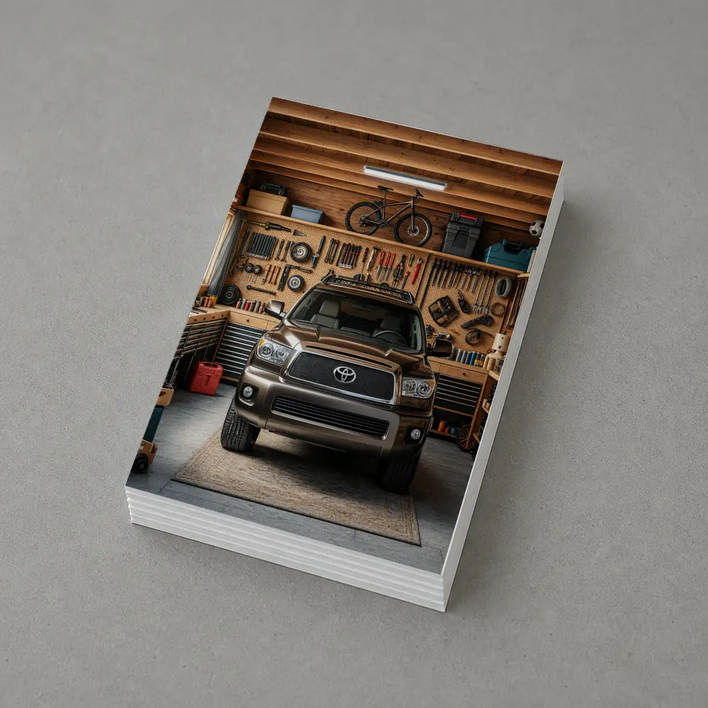 Toyota Sequoia SUV Parked Inside Garage – Postcards