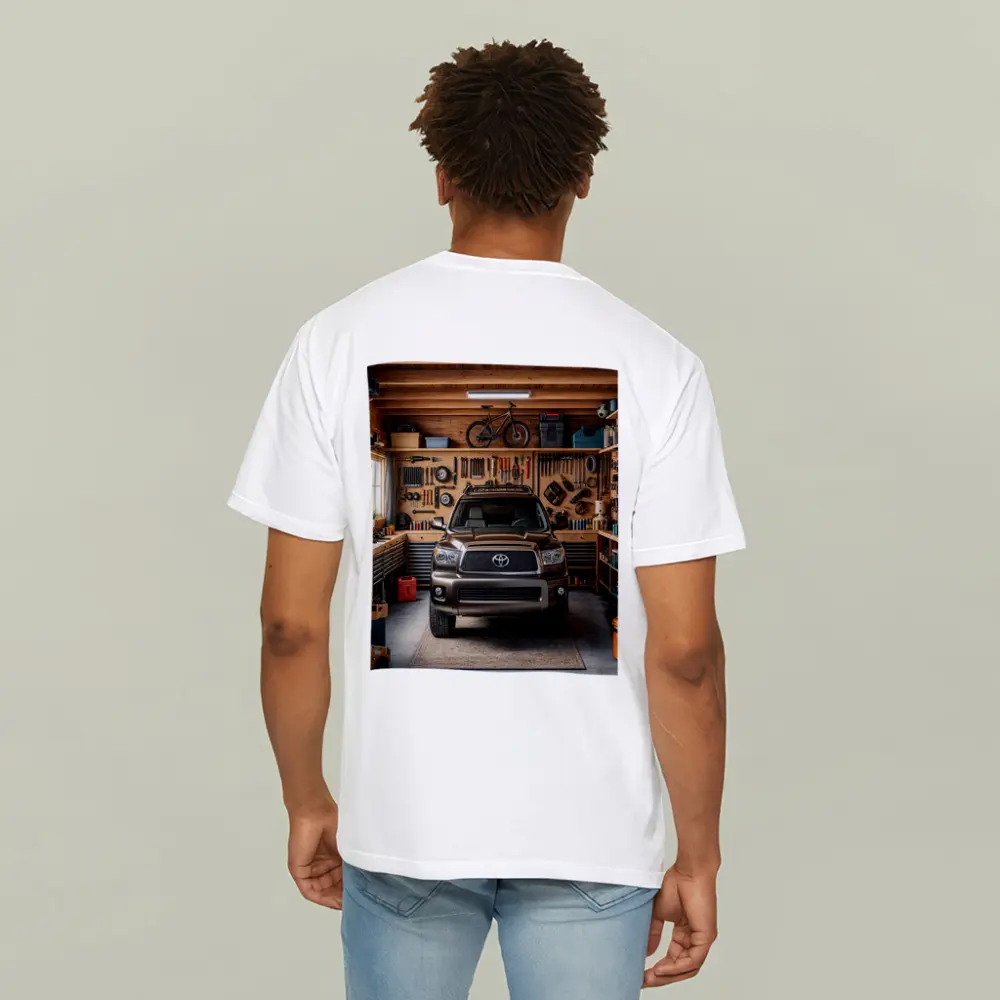 Toyota Sequoia SUV Parked Inside Garage – T-Shirts