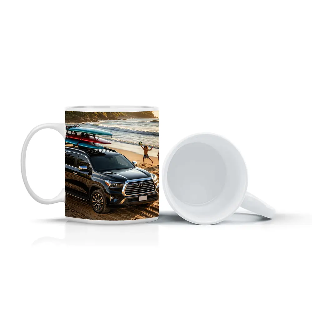 Toyota Sequoia SUV Parked On Beach – Mugs