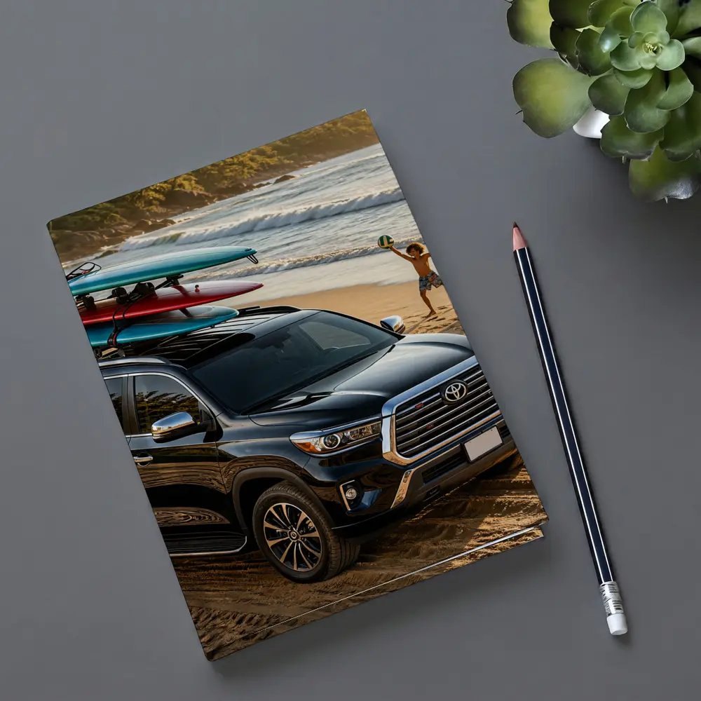 Toyota Sequoia SUV Parked On Beach – Notebooks