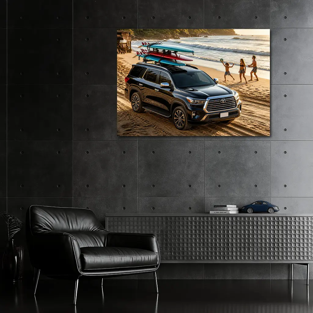 Toyota Sequoia SUV Parked On Beach – Wall Art