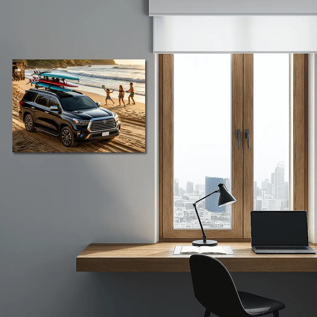 Toyota Sequoia SUV Parked On Beach – Wall Art