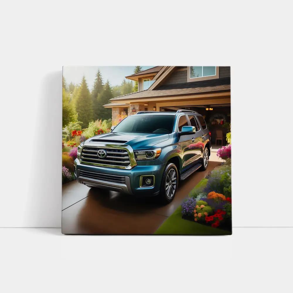 Toyota Sequoia SUV Driveway Home Setting – Wall Art