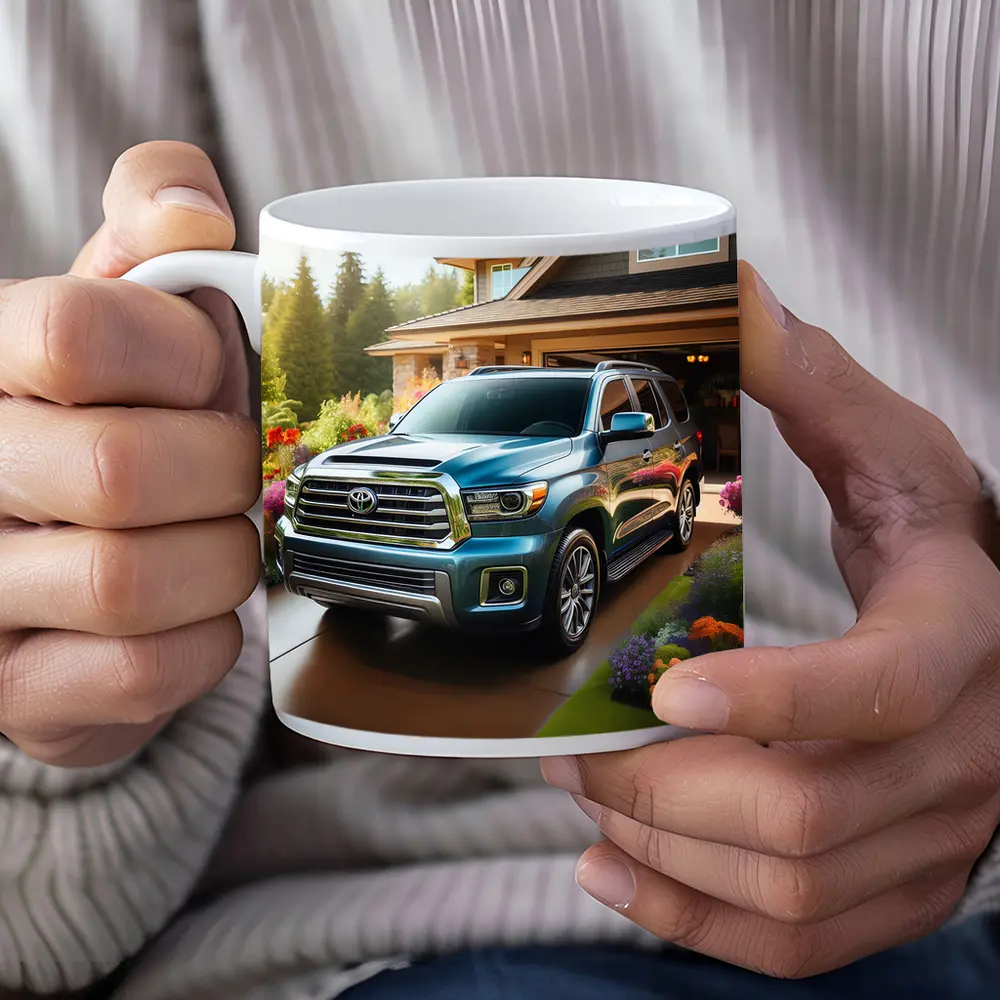 Toyota Sequoia SUV Driveway Home Setting – Mugs