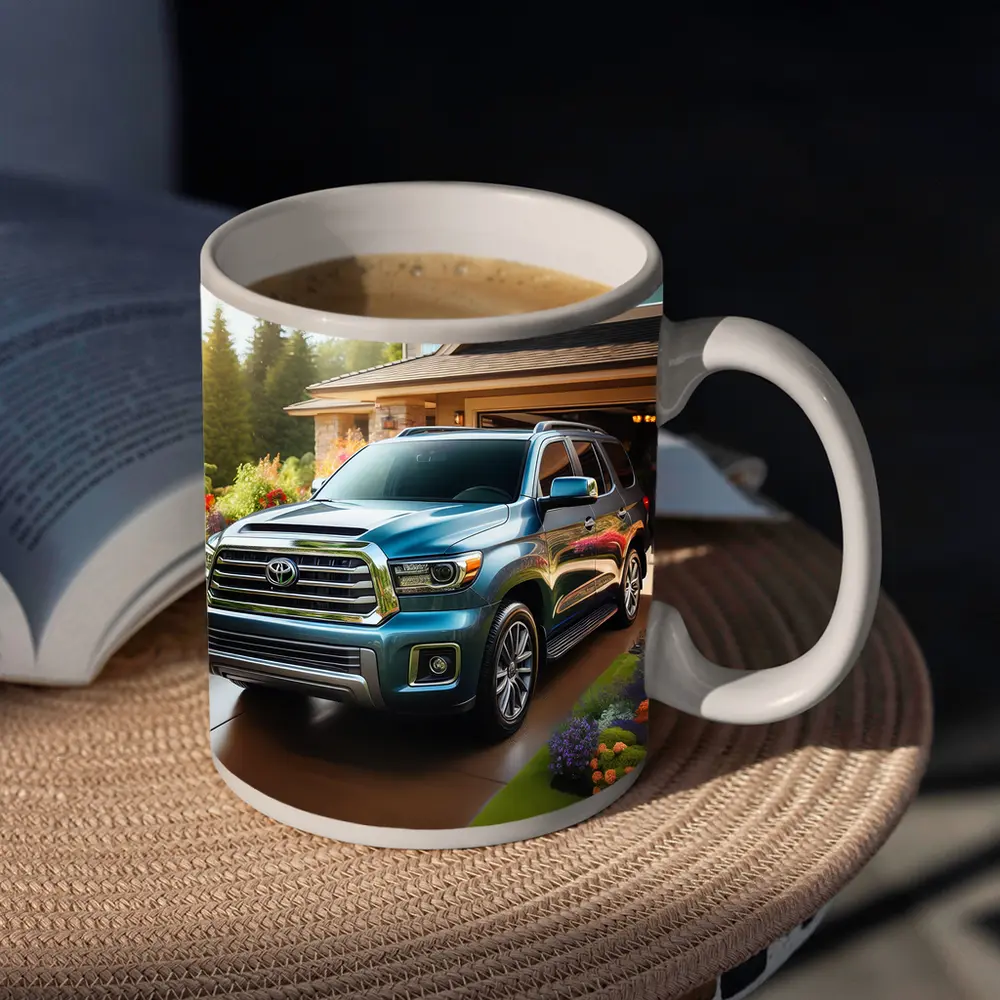 Toyota Sequoia SUV Driveway Home Setting – Mugs