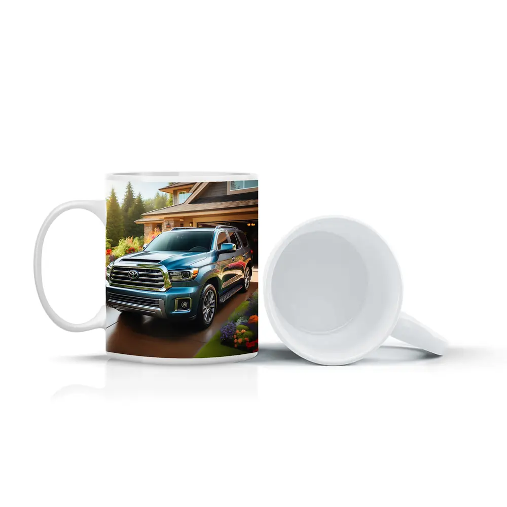 Toyota Sequoia SUV Driveway Home Setting – Mugs