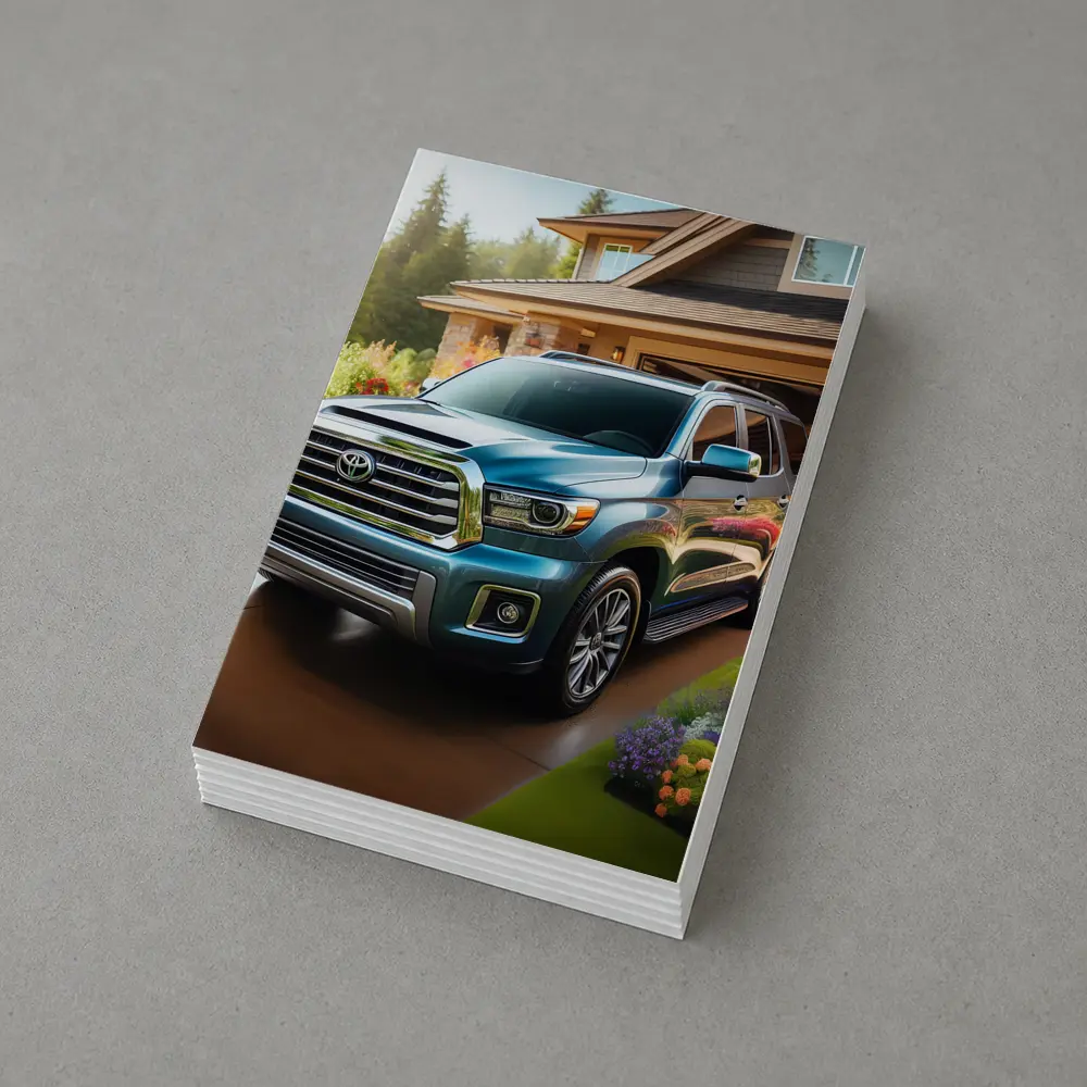 Toyota Sequoia SUV Driveway Home Setting – Postcards