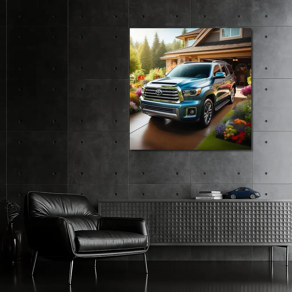 Toyota Sequoia SUV Driveway Home Setting – Wall Art