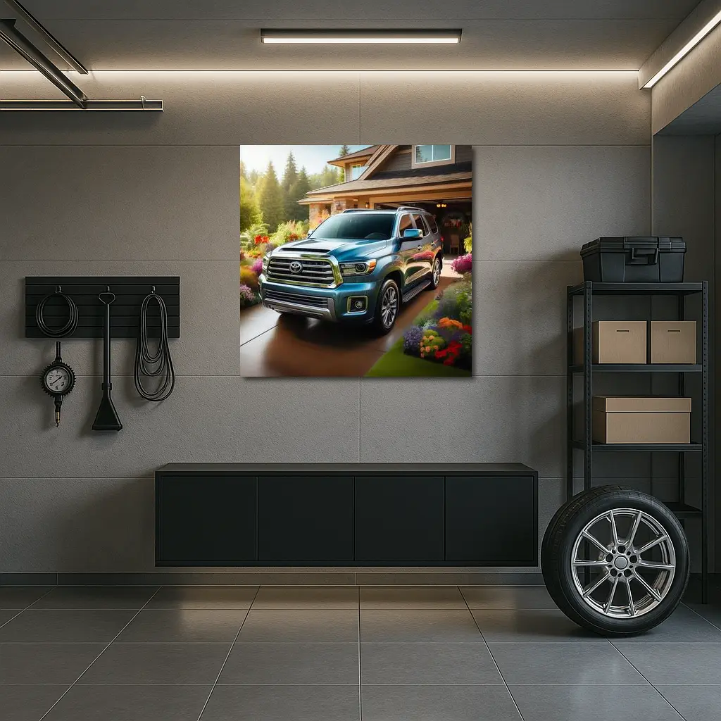 Toyota Sequoia SUV Driveway Home Setting – Wall Art